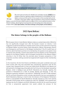 2022 Open Balkan: The future belongs to the peoples of the Balkans Cover Image