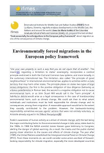 Environmentally forced migrations in the European policy framework