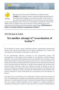 2022 Elections in Serbia: Yet another attempt of “assassination of Serbia”? Cover Image