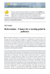 2022 Serbia: Referendum – Chance for a turning point in judiciary Cover Image