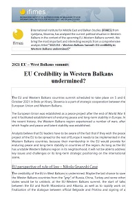 2021 EU – West Balkans summit: EU Credibility in Western Balkans undermined? Cover Image