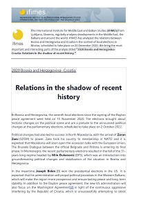 2020 Bosnia and Herzegovina- Croatia: Relations in the shadow of recent history Cover Image