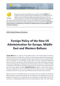 2020 United States of America: Foreign Policy of the New US Administration for Europe, Middle East and Western Balkans