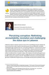 Perceiving corruption: Rethinking accountability, revolution and challenging the status quo in Lebanon Cover Image