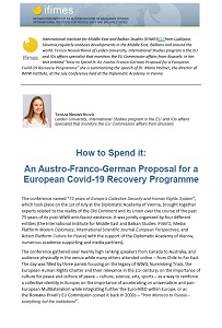How to Spend it: An Austro-Franco-German Proposal for a European Covid-19 Recovery Programme Cover Image
