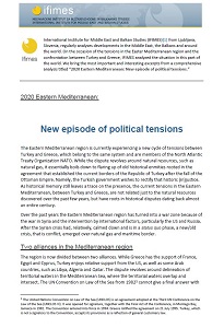2020 Eastern Mediterranean: New episode of political tensions Cover Image