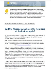 2020 Parliamentary elections in North Macedonia: Will the Macedonians be on the right side of the history again? Cover Image