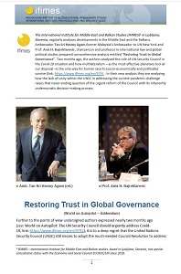 Restoring Trust in Global Governance (World on Autopilot – Addendum)