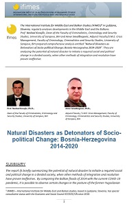 Natural Disasters as Detonators of Sociopolitical Change: Bosnia-Herzegovina 2014-2020