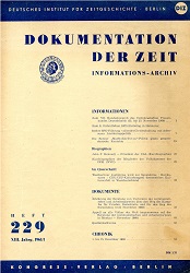 Documentation of Time 1961 / 229 Cover Image