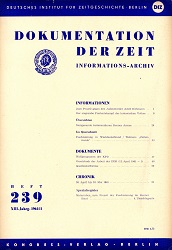 Documentation of Time 1961 / 239 Cover Image