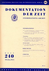 Documentation of Time 1961 / 240 Cover Image
