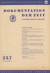 Documentation of Time 1962 / 257 Cover Image