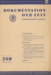Documentation of Time 1962 / 260 Cover Image