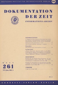 Documentation of Time 1962 / 261 Cover Image