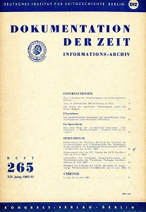 Documentation of Time 1962 / 265 Cover Image