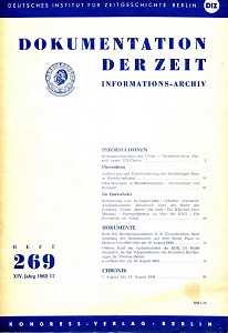 Documentation of Time 1962 / 269 Cover Image