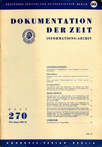 Documentation of Time 1962 / 270 Cover Image