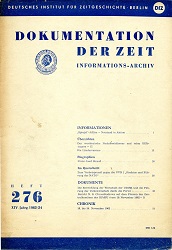 Documentation of Time 1962 / 276 Cover Image