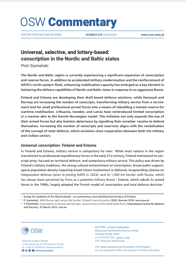 Universal, selective, and lottery-based: conscription in the Nordic and Baltic states