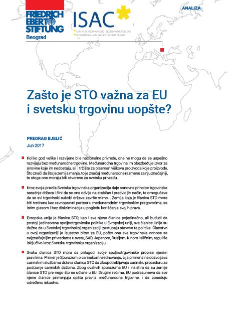 Zašto je STO važna za EU i svetsku trgovinu uopšte?