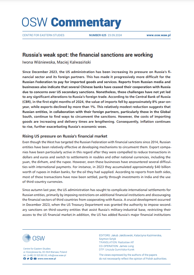 Russia’s weak spot: the financial sanctions are working