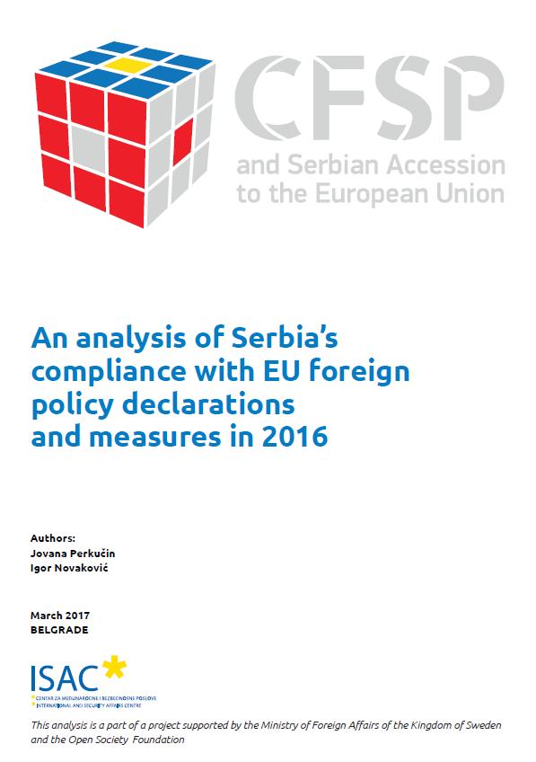 An analysis of Serbia’s compliance with EU foreign policy declarations and measures in 2016