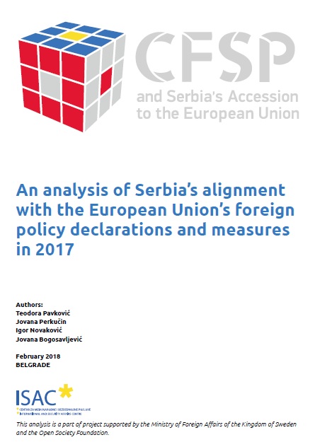 An analysis of Serbia’s alignment with the European Union’s foreign policy declarations and measures in 2017