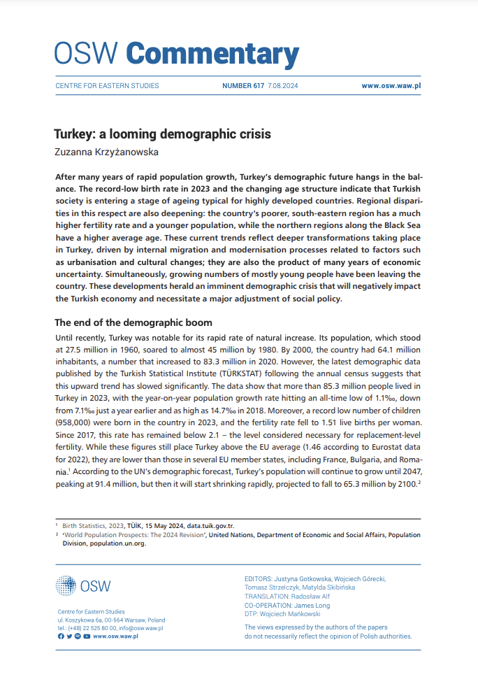 Turkey: a looming demographic crisis