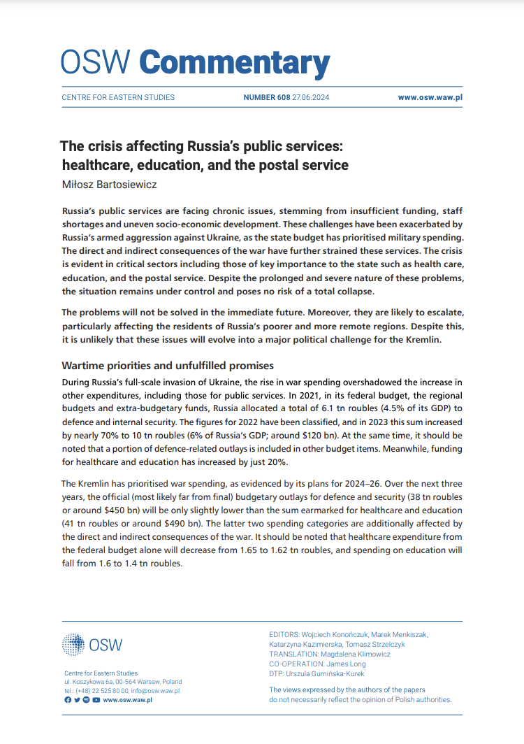 The crisis affecting Russia’s public services: healthcare, education, and the postal service