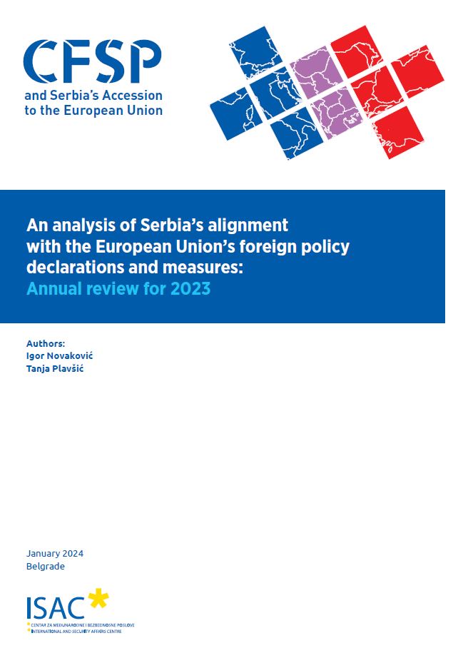 An analysis of Serbia’s alignment with the European Union’s foreign policy declarations and measures: Annual review for 2023