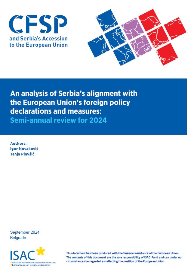 An analysis of Serbia’s alignment with the European Union’s foreign policy declarations and measures: Semi-annual review for 2024