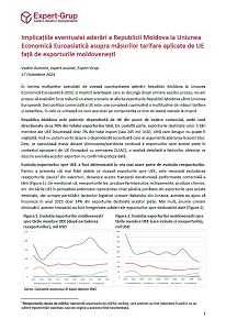 Implicațiile eventualei aderări a Republicii Moldova la Uniunea Economică Euroasiatică asupra măsurilor tarifare aplicate de UE față de exporturile moldovenești