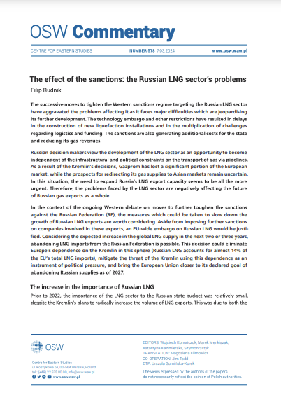 The effect of the sanctions: the Russian LNG sector’s problems