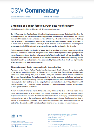 Chronicle of a death foretold. Putin gets rid of Navalny