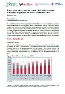 Importanța vectorului european pentru dezvoltarea durabilă a Republicii Moldova: relatare în cifre