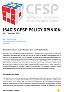 ISAC’S CFSP POLICY OPINION: No 2 / November 2015