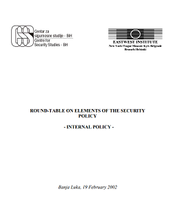 Round-Table on Elements of the Security Policy - Internal Policy -