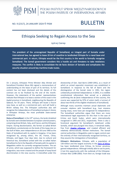 Ethiopia Seeking to Regain Access to the Sea