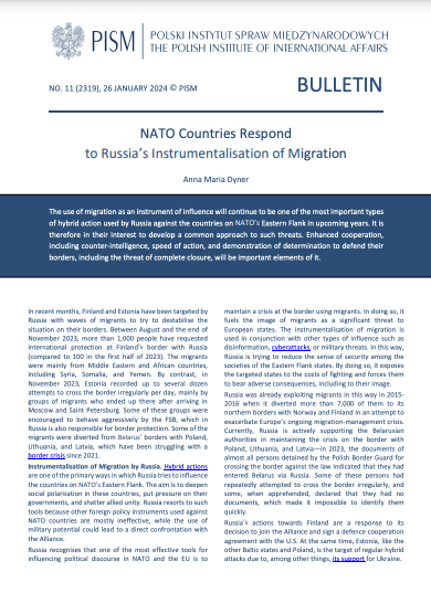 NATO Countries Respond to Russia's Instrumentalisation of Migration