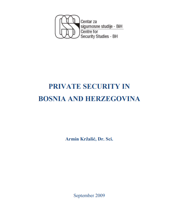 Private Security in Bosnia and Herzegovina