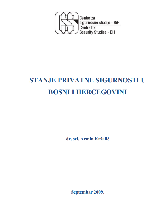 Stanje privatne sigurnosti u Bosni i Hercegovini