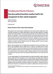 Everything about Boards of Directors. How does political favoritism manifest itself in the management of state-owned companies?