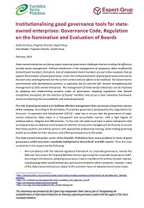 Institutionalising good governance tools for state-owned enterprises: Governance Code, Regulation on the Nomination and Evaluation of Boards