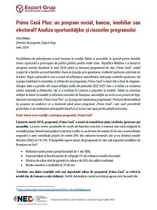 Prima Casă Plus: a social, banking, real estate or electoral program? Analysis of the program's opportunities and risks