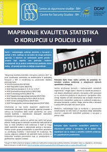 Mapping the Quality of Statistics on Police Corruption in Bosnia and Herzegovina