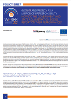 (Non)transparency as a mirror of (ir)responsibility: How do the government and state administration bodies report on their performance?