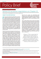 Serbia’s EU accession negotiations on Chapter 32: Three years of negotiations out of the public eye