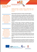 Getting results in Public Policy: Monitoring and Evaluation with Evidence Supplied by the Civil Society