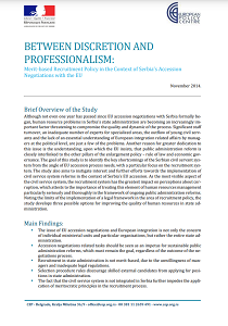 Between Discretion and Professionalism: Merit-based Recruitment Policy in the Context of Serbia’s Accession Negotiations with the EU